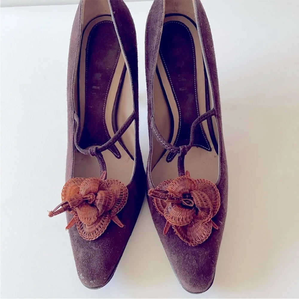 MARNI suede t strap pumps - Picture 4 of 6
